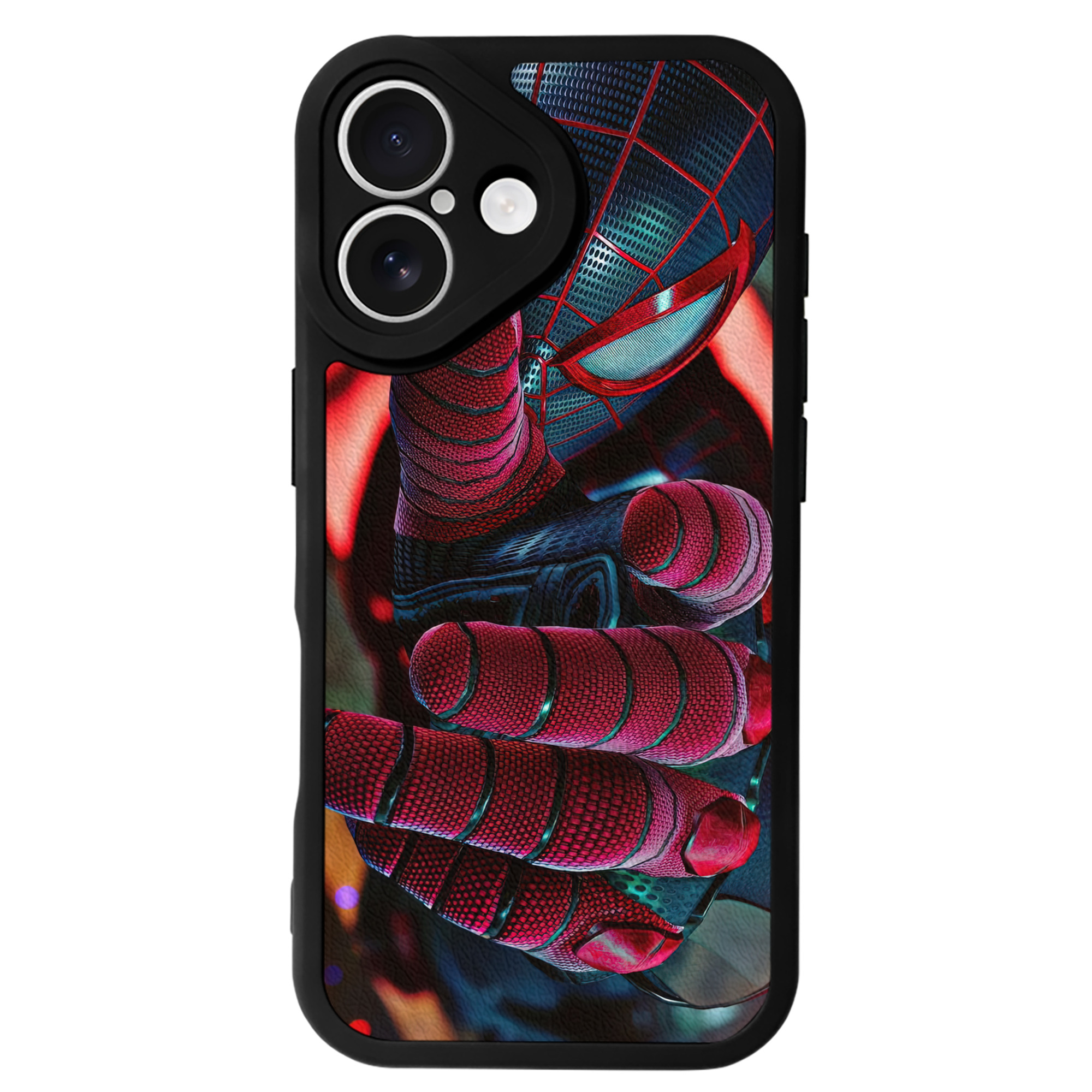 Spider Man スパイダーマン 【iPhone 16シリーズ対応】シリコンスマホケース（レザー調） 材質：シリコン
